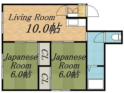 札南マンション(2LDK/2階)の間取り写真