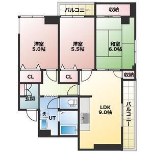 ヴェルデ山鼻(3DK/5階)の間取り写真