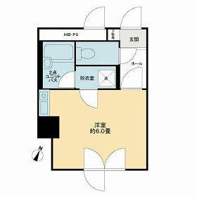 ライオンズシティ南3条(ワンルーム/4階)の間取り写真