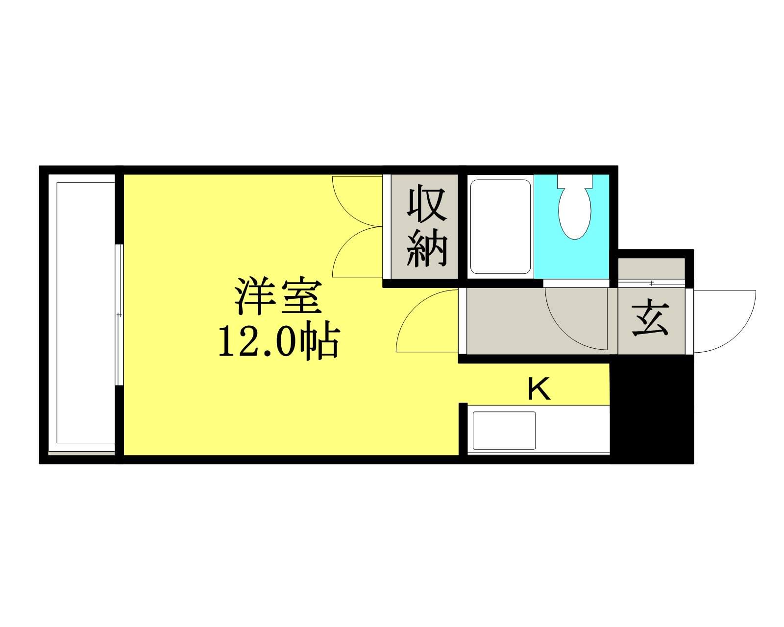 ネオアージュ裏参道(1K/4階)の間取り写真