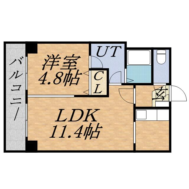 CARRERA2.9(1LDK/5階)の間取り写真