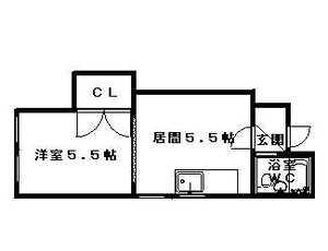 メゾンドヴェール(1DK/5階)の間取り写真