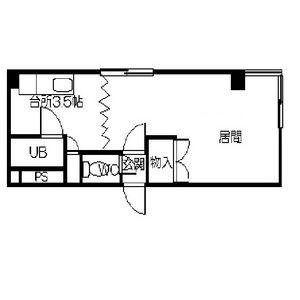 イーハトーブ啓明(1K/4階)の間取り写真