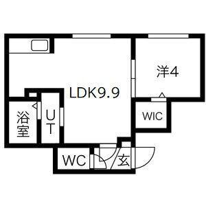 POSITANO W18(1LDK/3階)の間取り写真