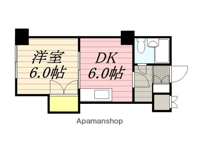 シティパレス12(1DK/6階)の間取り写真