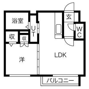 サムティ円山レジデンス(1LDK/5階)の間取り写真