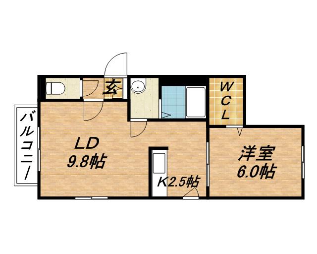 NORD FIUME南7条(1LDK/4階)の間取り写真