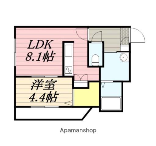 ノースプレミア大通北(1LDK/6階)の間取り写真