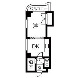 プレジール山鼻(1DK/3階)の間取り写真
