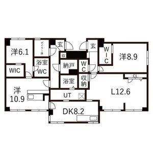 外苑ブロードハイツ(3LDK/1階)の間取り写真