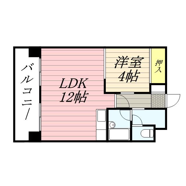 ライオンズマンション円山公園第3(1LDK/5階)の間取り写真