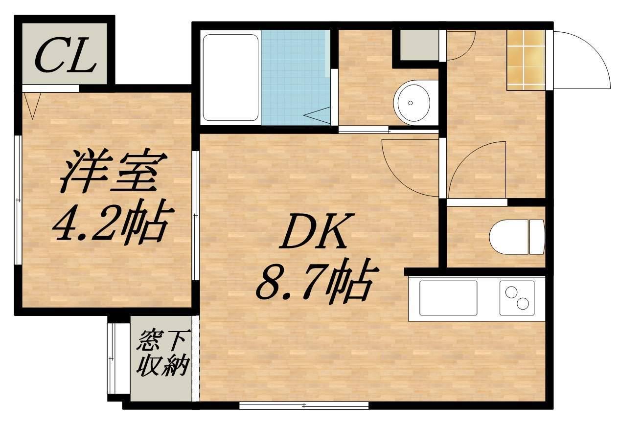 MEDIOANDES(1LDK/2階)の間取り写真