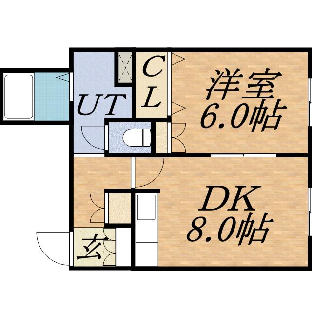 ノヴァ宮の森(1LDK/3階)の間取り写真