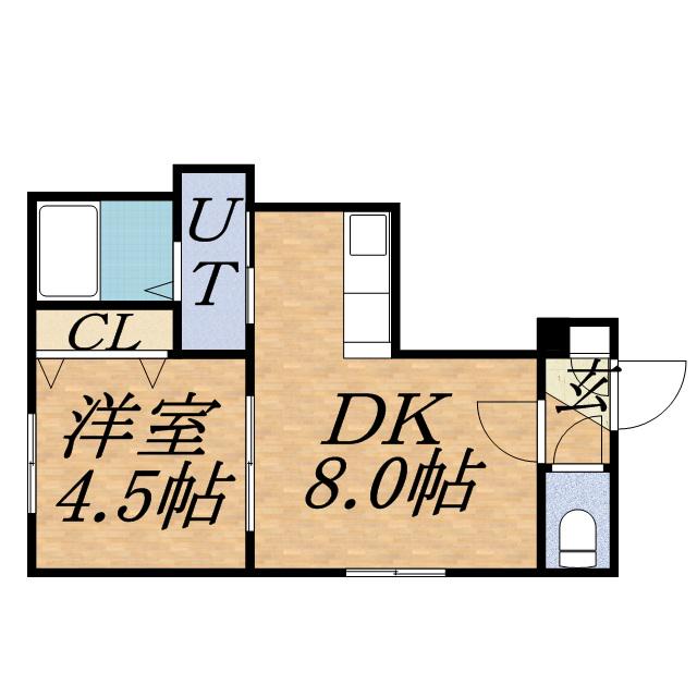 サンライズN5(1DK/2階)の間取り写真