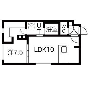 RESTS ON 旭山公園通(1LDK/5階)の間取り写真