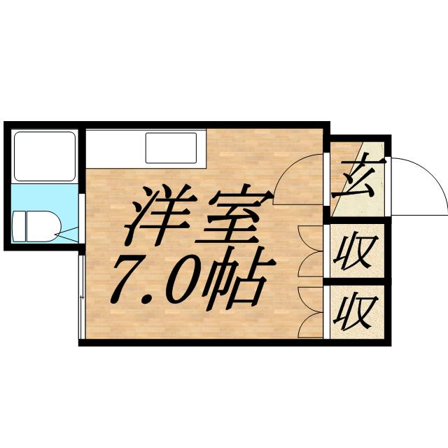 円山ハイツ(ワンルーム/2階)の間取り写真
