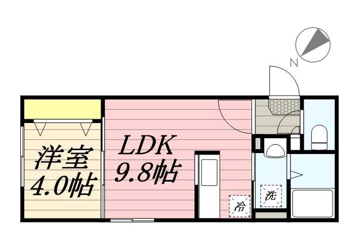 EXCEL本通(1LDK/1階)の間取り写真