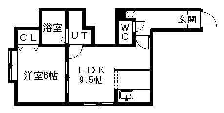 52EAMES(1DK/3階)の間取り写真