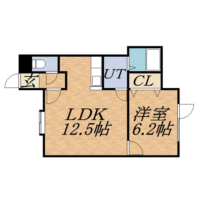 OS桑園(1LDK/1階)の間取り写真