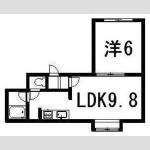 シオン稲積公園(1LDK/3階)の間取り写真
