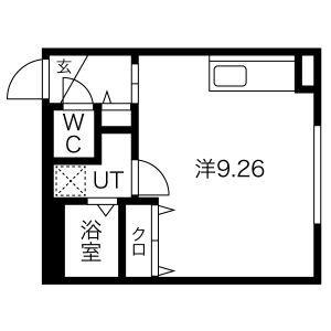 プラチナレジデンス円山公園(ワンルーム/4階)の間取り写真