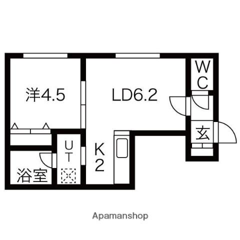 イーストコートIII(1LDK/2階)の間取り写真