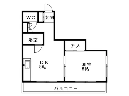 共栄ハイム(1LDK/2階)の間取り写真