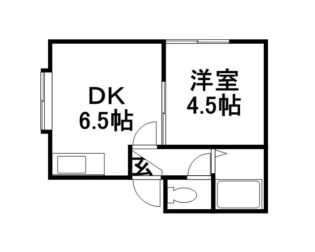 グランフォルム南6条(1DK/3階)の間取り写真