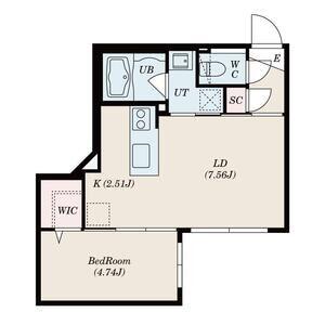 SーRESIDENCE琴似Ⅱ(1LDK/4階)の間取り写真