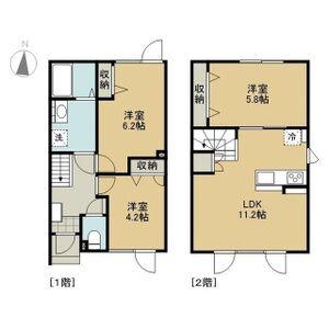 ラ・テール発寒(3LDK/1階)の間取り写真