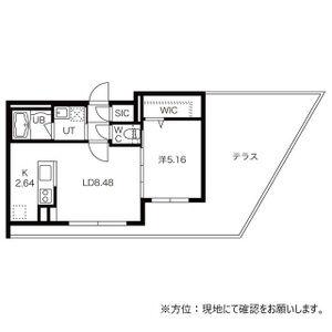 ウェルズ平岸(1LDK/1階)の間取り写真