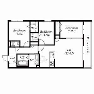 CHIARO SAPPORO(3LDK/4階)の間取り写真