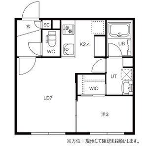 LA VIE(1LDK/3階)の間取り写真