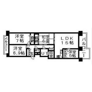 ハウスオブリザ大通(4LDK/11階)の間取り写真