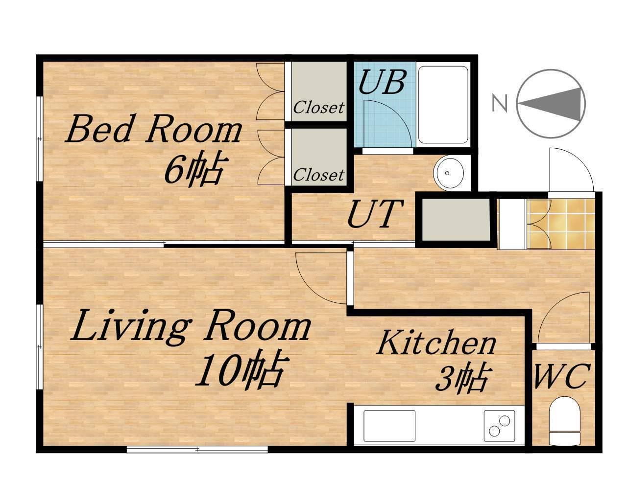 ヴィラ・プレステージ(1LDK/3階)の間取り写真