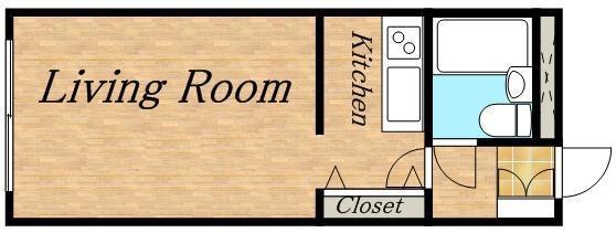 プレステージ21(1K/4階)の間取り写真