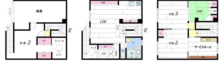 健康の館(3LDK/1階)の間取り写真