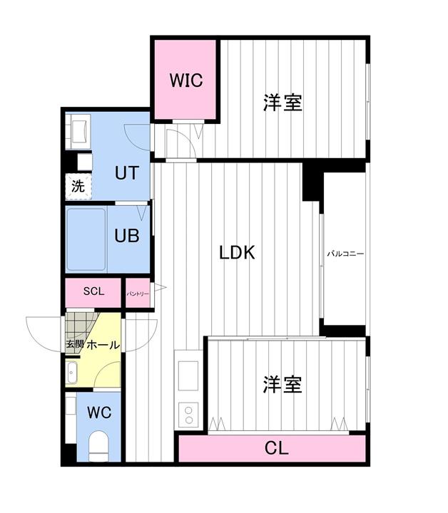 ONE YAMAHANA(2LDK/4階)の間取り写真