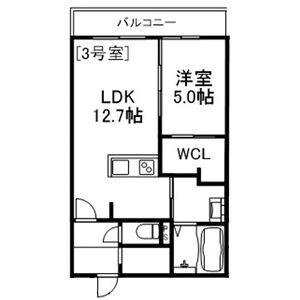 BASE NANGOU(1LDK/4階)の間取り写真