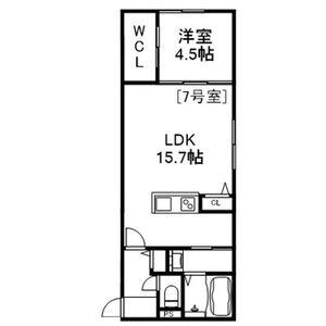 BASE NANGOU(1LDK/3階)の間取り写真