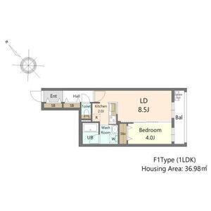 SーRESIDENCE東札幌BLING(1LDK/3階)の間取り写真