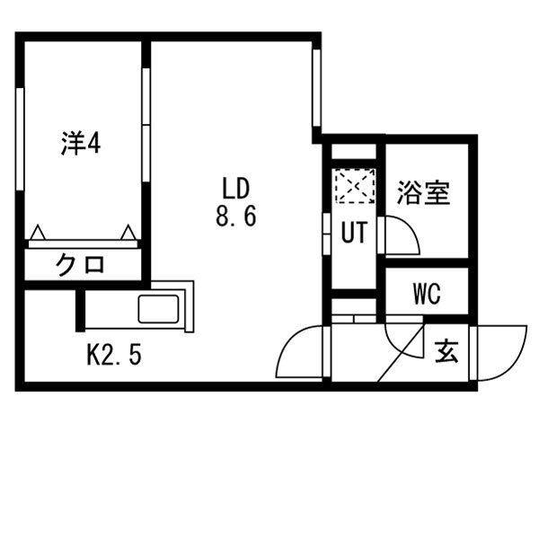 シティプレミア栄通 栄通13丁目MS(1LDK/4階)の間取り写真