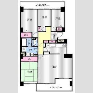 山鼻サンタウン1号館(4LDK/2階)の間取り写真
