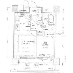 クリーンリバーフィネス山鼻21条(1LDK/7階)の間取り写真