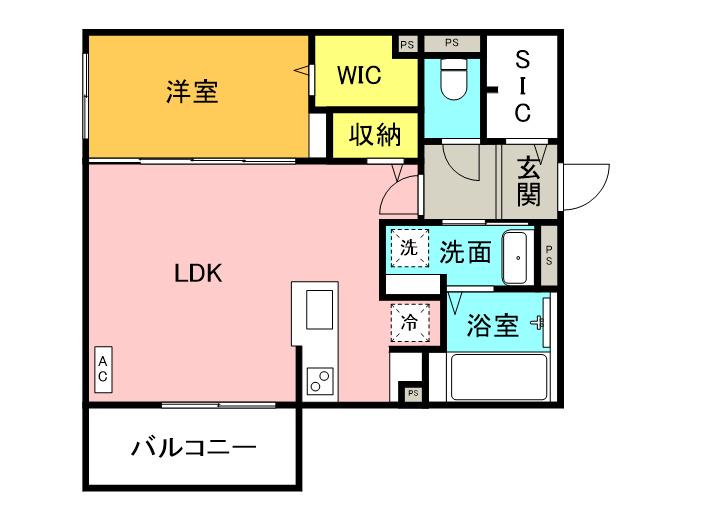 LEIALII511(1LDK/5階)の間取り写真