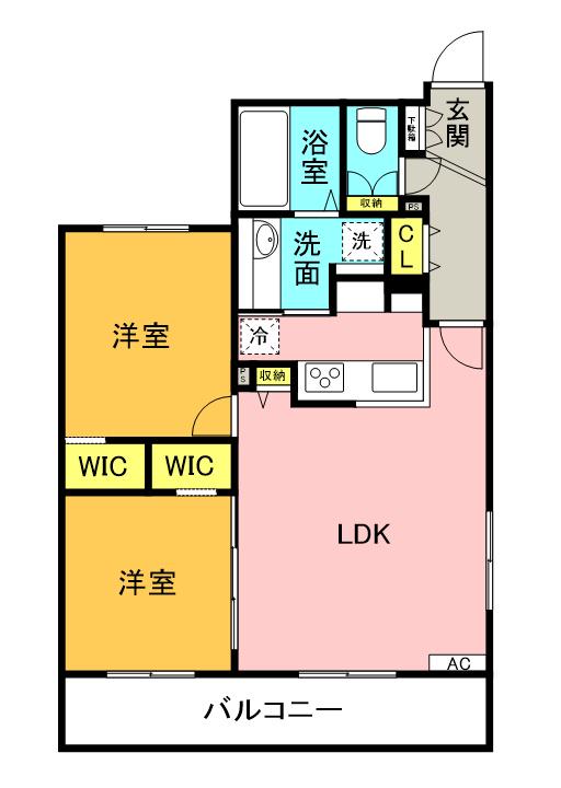 LEIALII511(2LDK/2階)の間取り写真