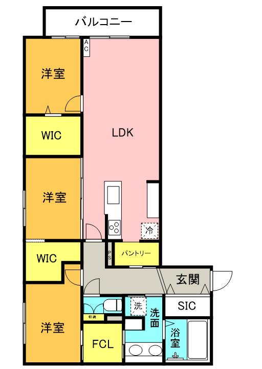 LEIALII511(2SLDK/2階)の間取り写真