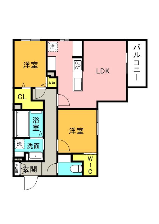 LEIALII511(2LDK/2階)の間取り写真