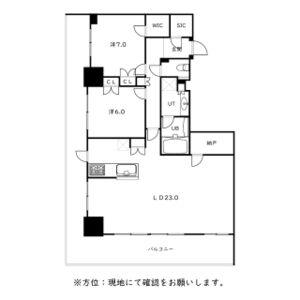 ライオンズタワー札幌(2LDK/22階)の間取り写真