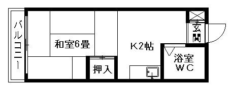 第81松井ビル(ワンルーム/8階)の間取り写真